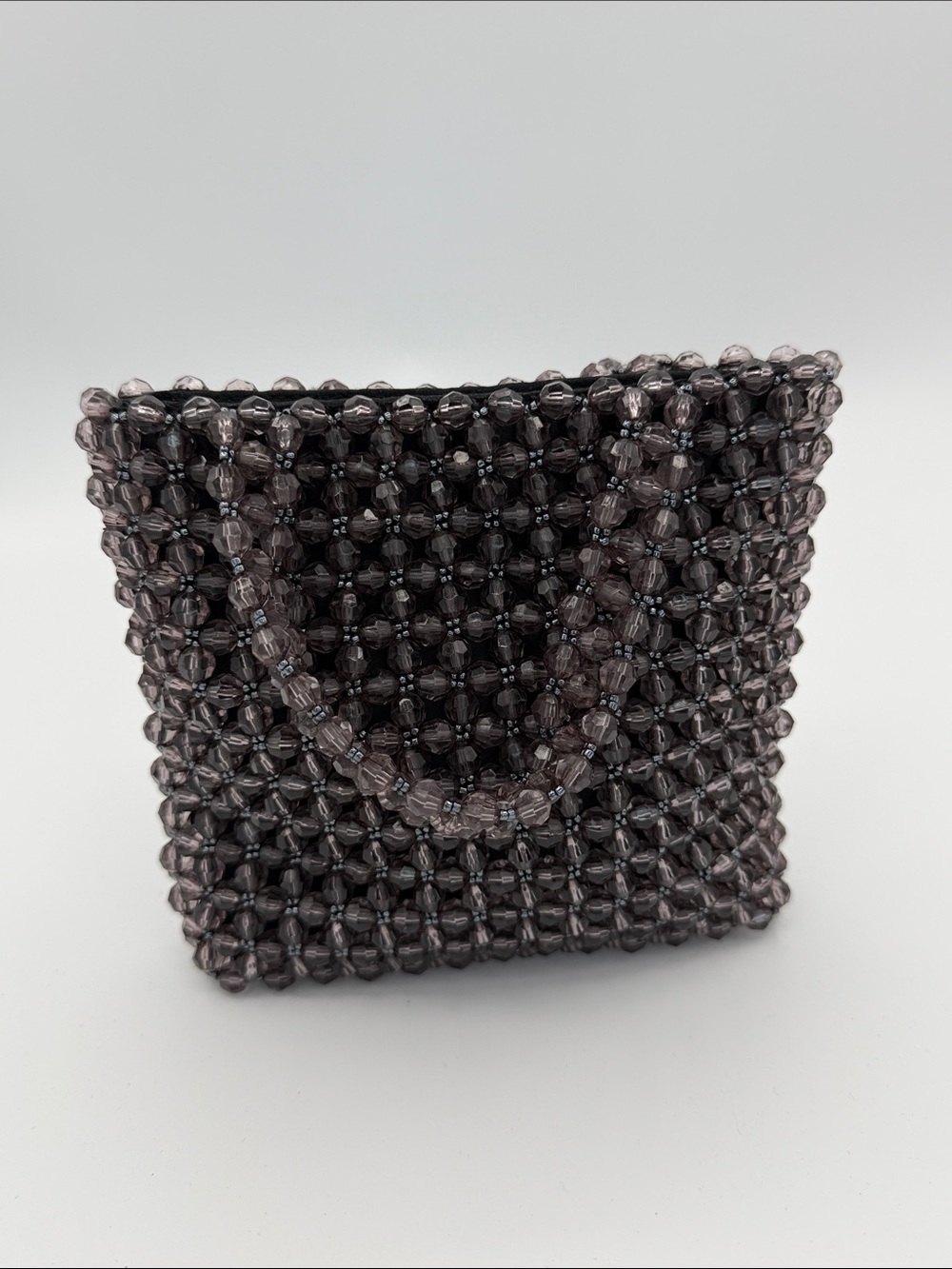 Gap Y2K Beaded Mini Tote Bag in Smoky Gray